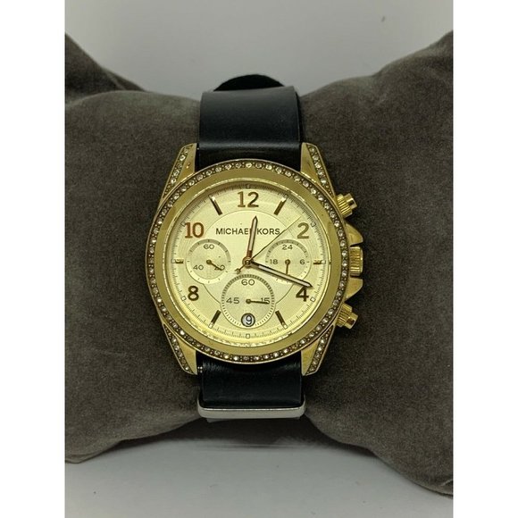 Michael Kors MK5166 Women Black Leather Analog Gol main image 10